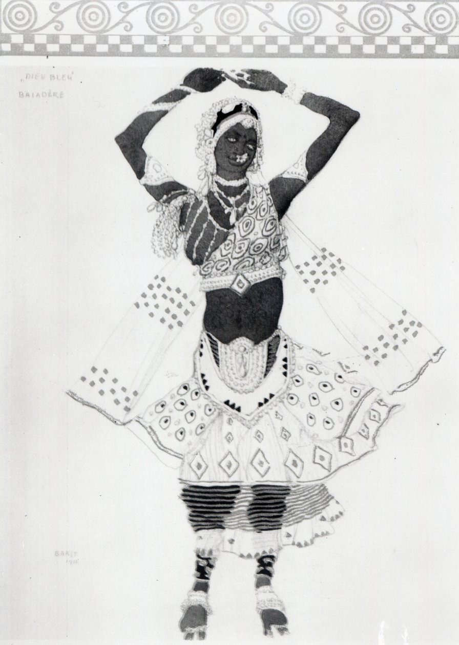 Projekt kostiumu dla „Le Dieu Bleu”, 1912 autorstwa Leon Bakst