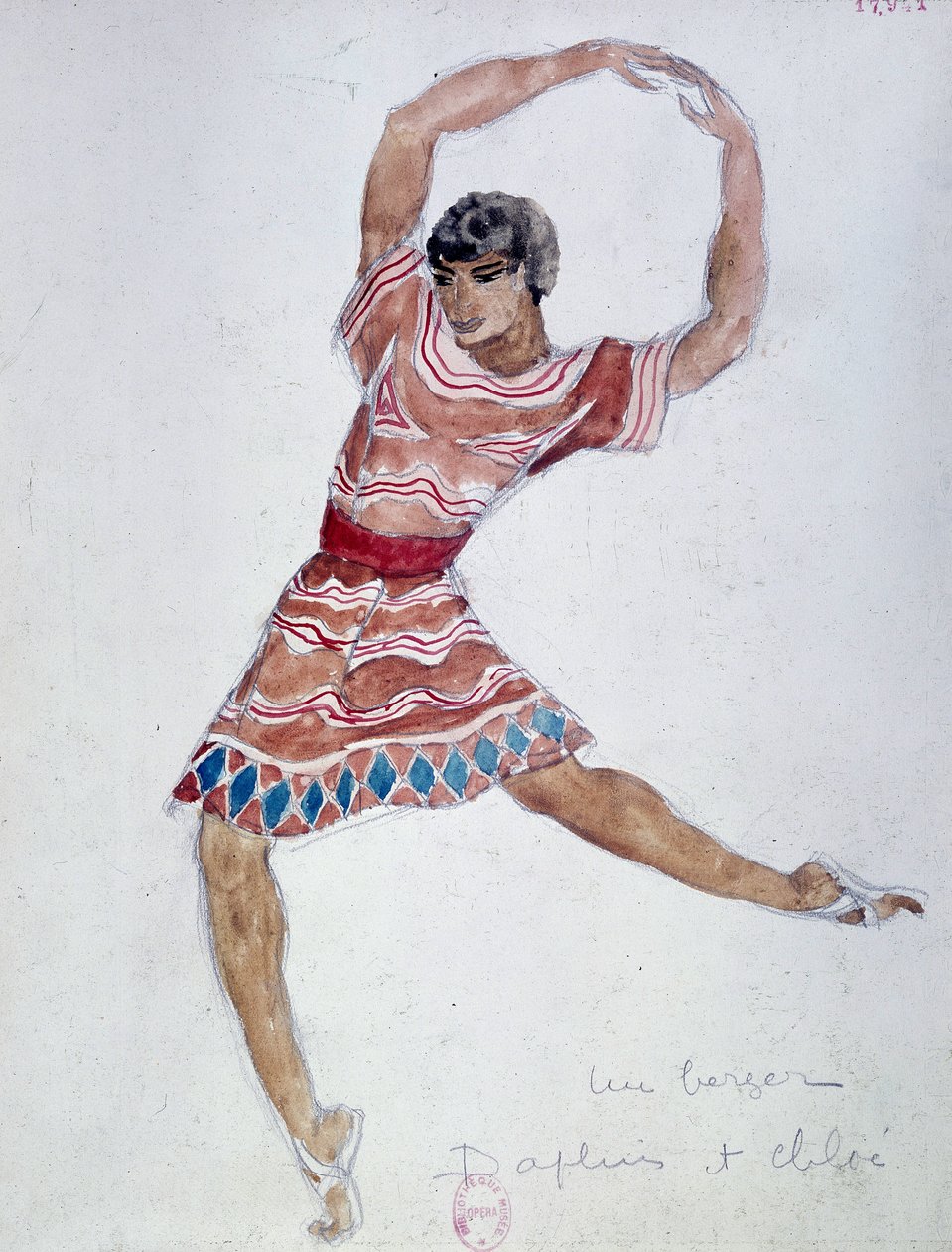 Projekt kostiumów do baletu Michaiła Fokina „Dafnis i Chloe”, 1912 autorstwa Leon Bakst