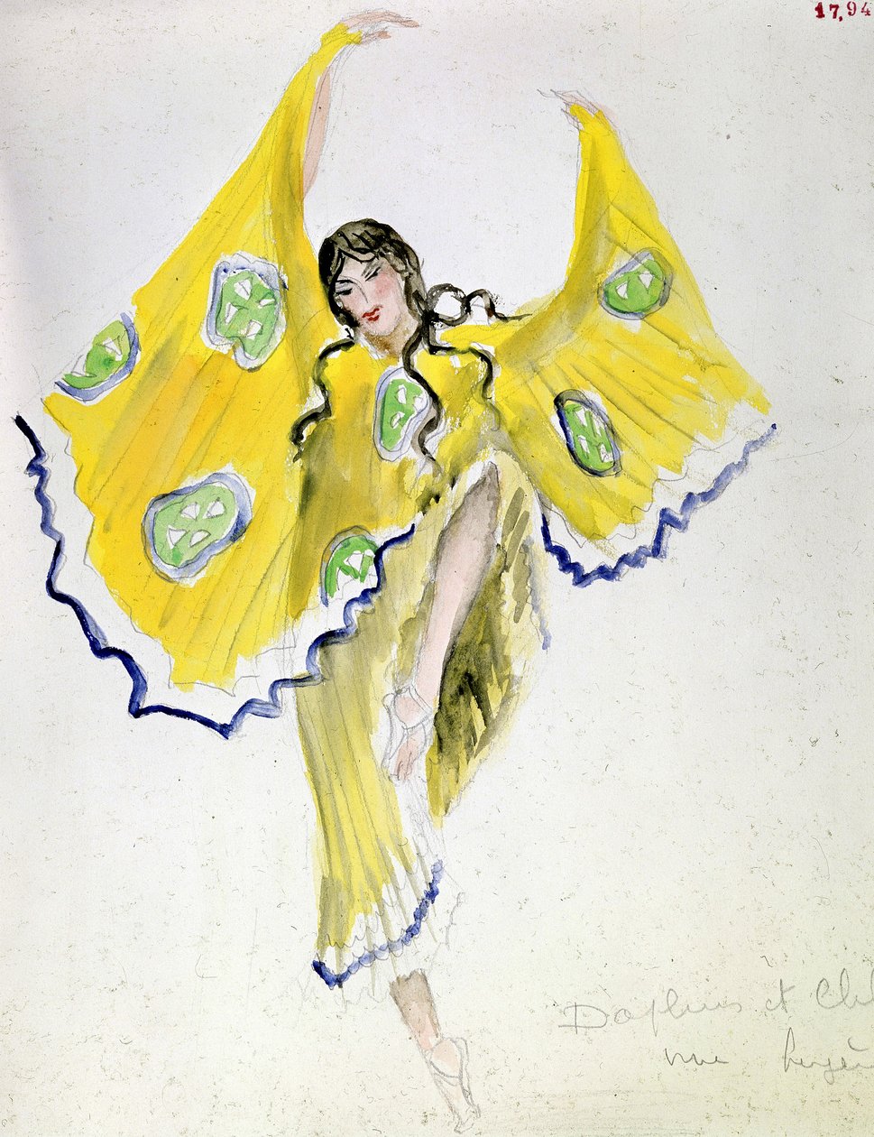 Projekt kostiumów do baletu Michaiła Fokina „Dafnis i Chloe”, 1912 autorstwa Leon Bakst
