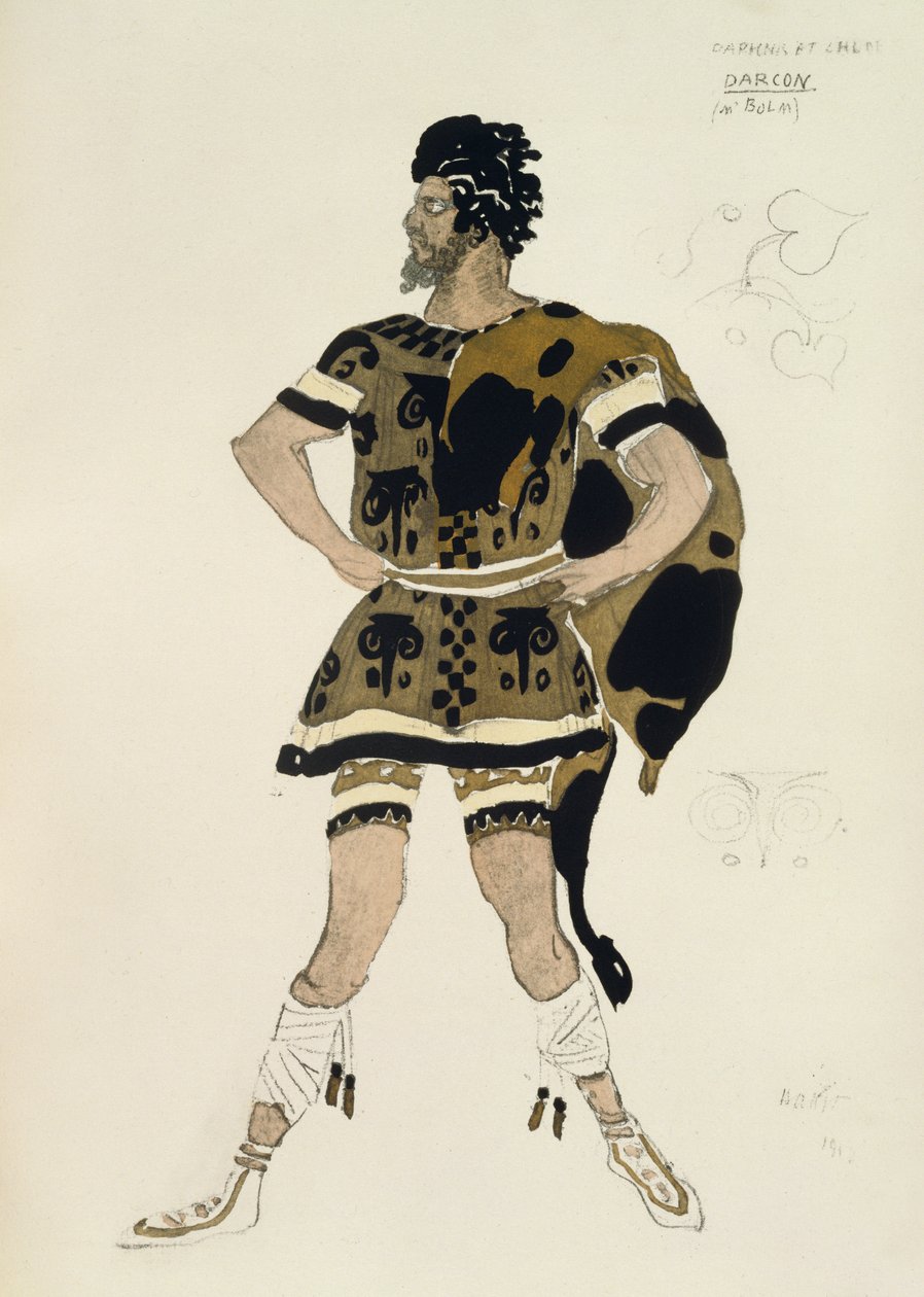 Kostium dla Darcona, z Daphnis i Chloe, ok. 1912 autorstwa Leon Bakst