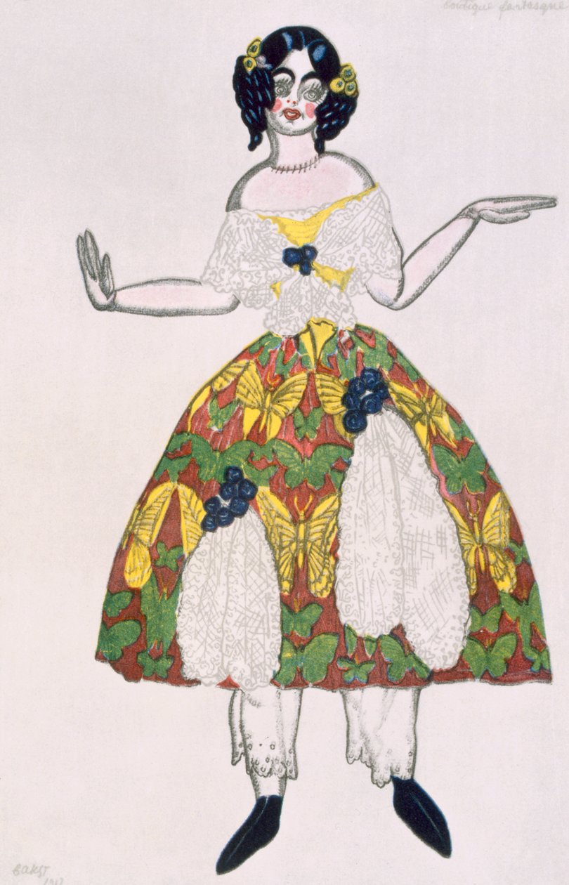Kostium dla lalek, z La Boutique Fantastique, 1917 autorstwa Leon Bakst
