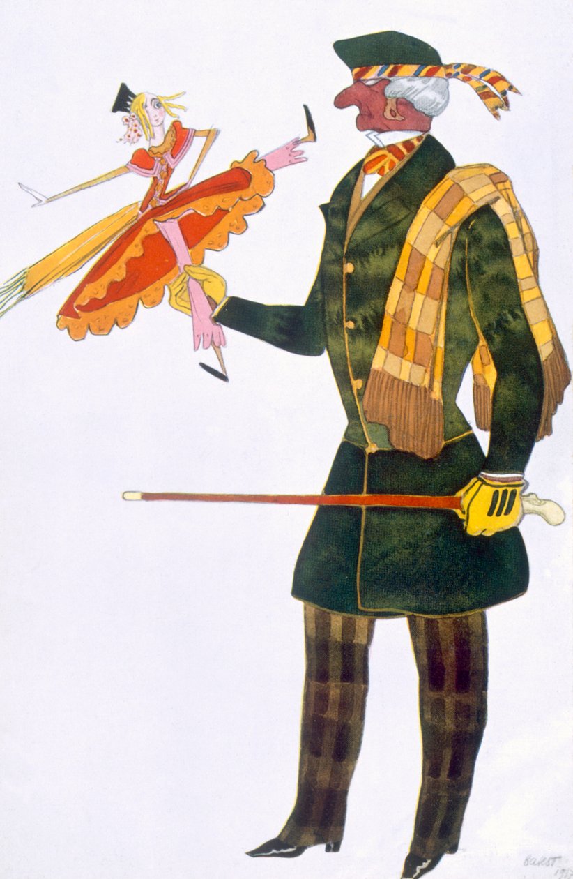 Kostium Anglika, z filmu La Boutique Fantastique, 1917 autorstwa Leon Bakst