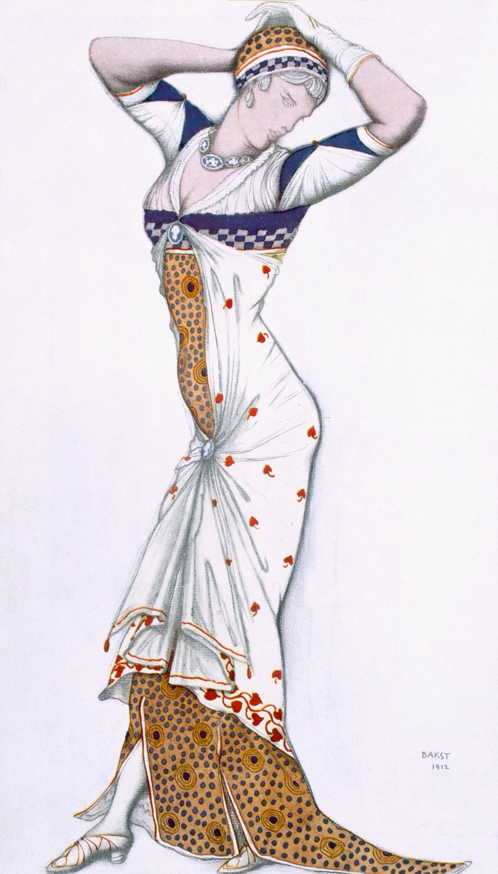 Projekt z fantazji o nowoczesnym kostiumie, 1912 autorstwa Leon Bakst