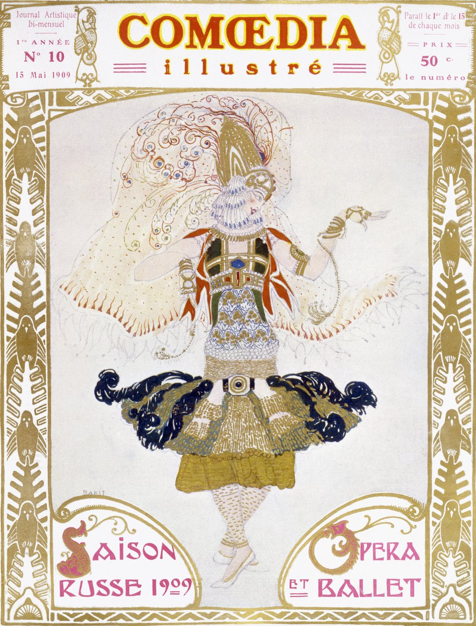 Przednia okładka Comoedii, 1909 autorstwa Leon Bakst