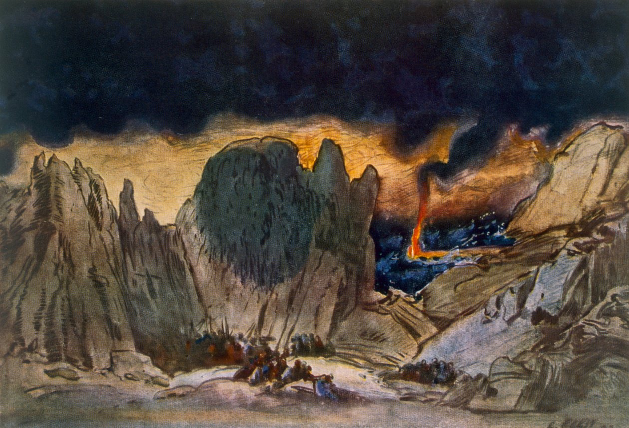 Projekt scenografii z Fedry, 1917 autorstwa Leon Bakst