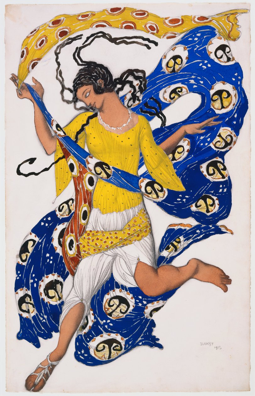 Motyl (projekt kostiumów dla Anny Pavlovej) autorstwa Leon Bakst