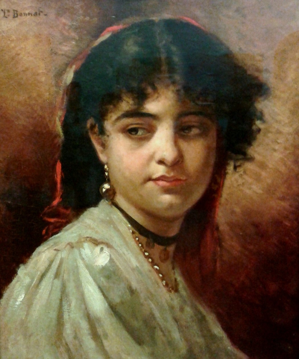 Głowa kobietyPortugalczycy: Cabeca de mulhern autorstwa Leon Joseph Florentin Bonnat