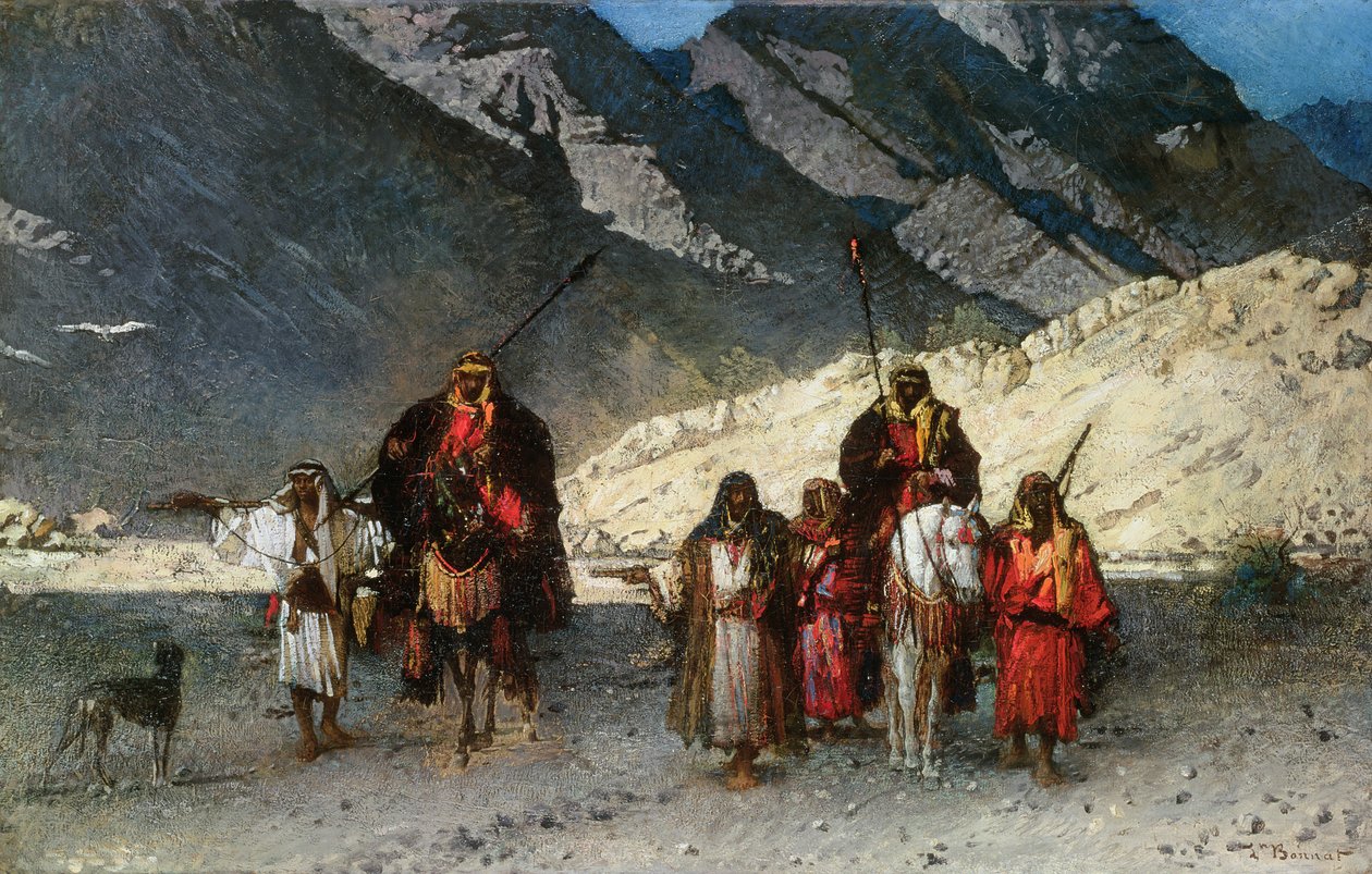 W górach, lata 70. XIX wieku autorstwa Leon Joseph Florentin Bonnat