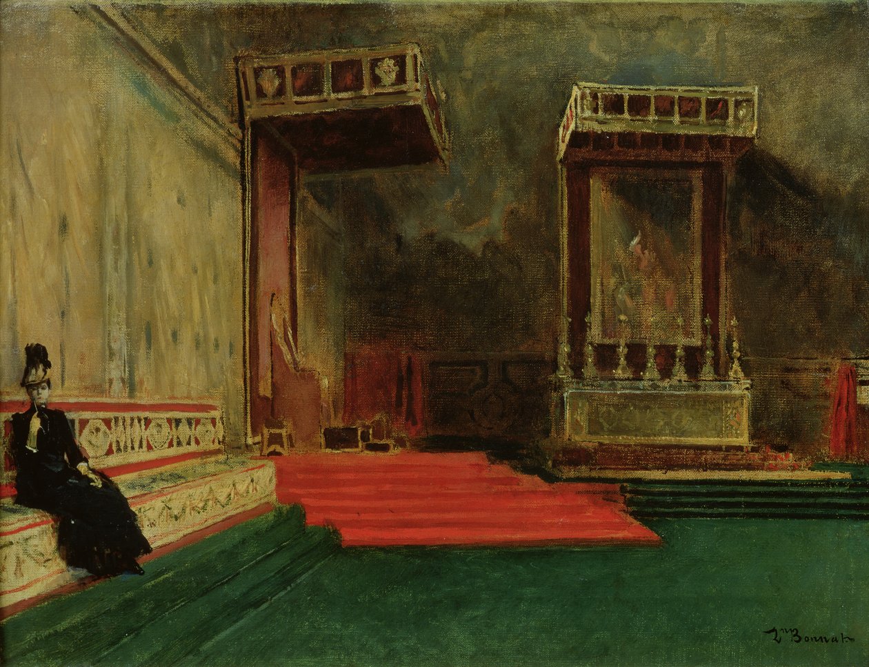 Wnętrze Kaplicy Sykstyńskiej, Rzym autorstwa Leon Joseph Florentin Bonnat