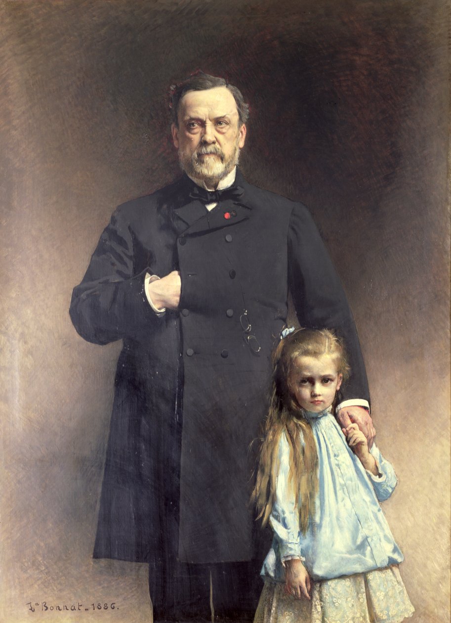 Louis Pasteur (1822-95) i jego wnuczka Camille Vallery-Radot (1880-1927) 1886 autorstwa Leon Joseph Florentin Bonnat