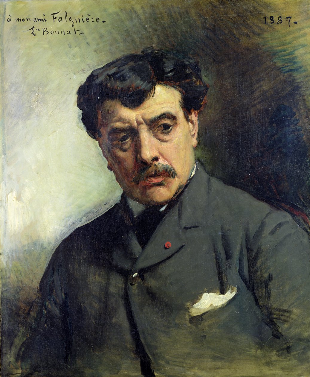Portret Aleksandra Falguiere (1831-1900) 1887 autorstwa Leon Joseph Florentin Bonnat