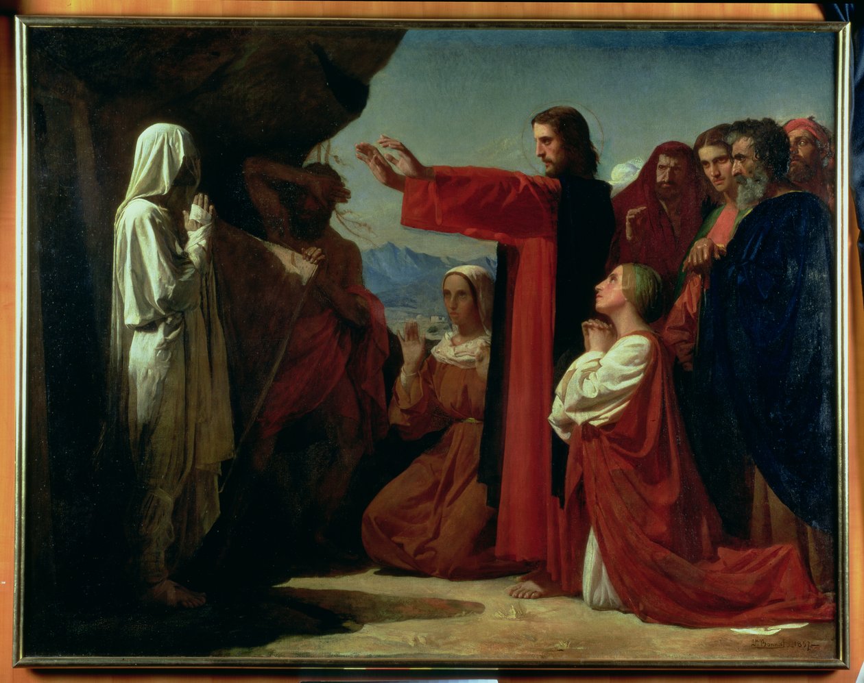 Wskrzeszenie Łazarza, 1857 autorstwa Leon Joseph Florentin Bonnat