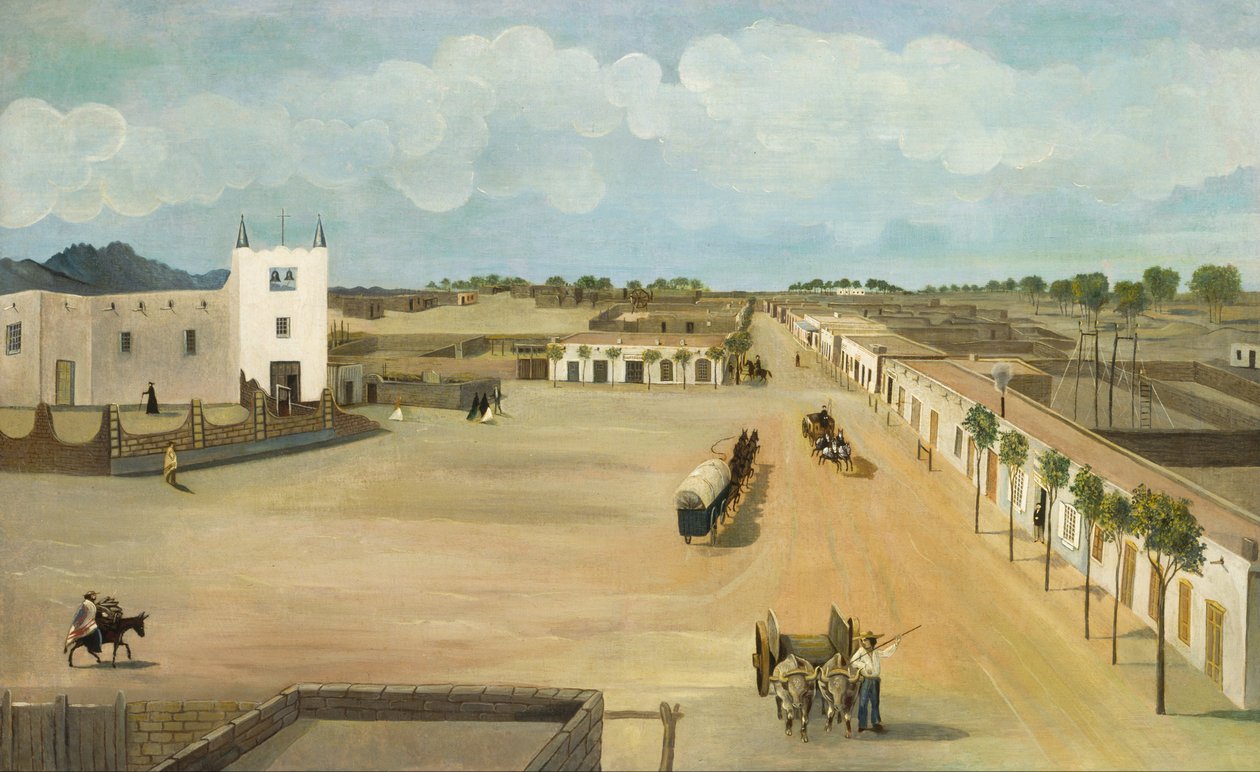 Stary plac Mesilla autorstwa Leon Trousset
