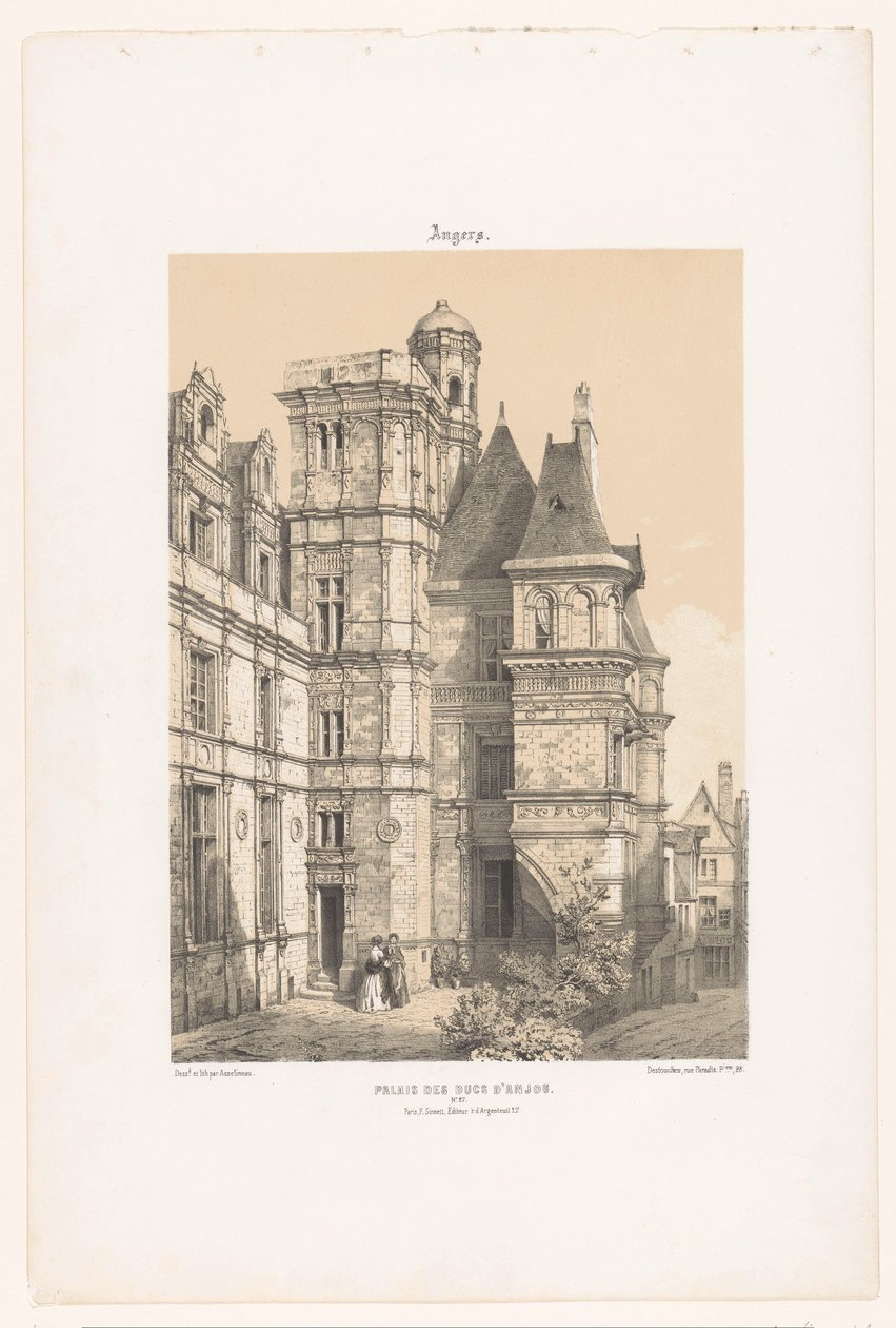 Widok części zamku Angers Złości. Palais des ducs d