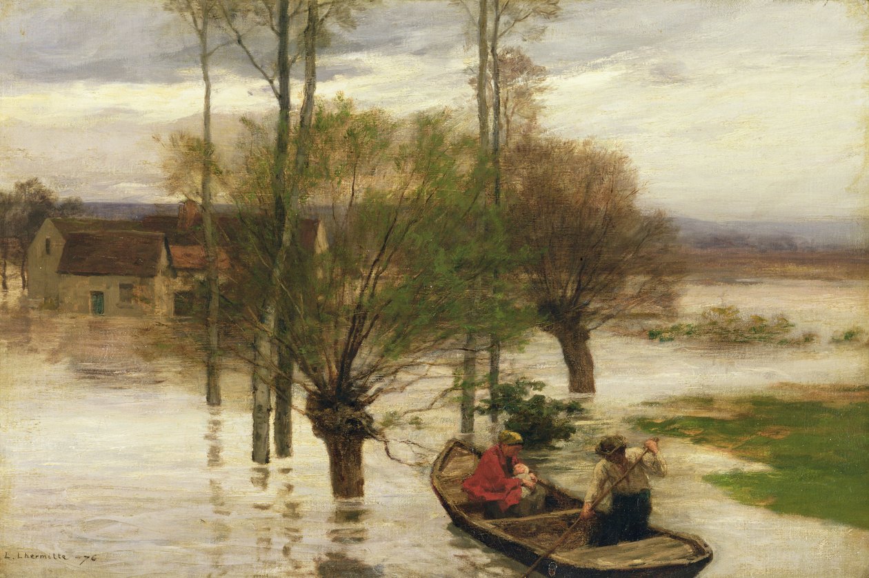 Powódź autorstwa Leon Augustin Lhermitte