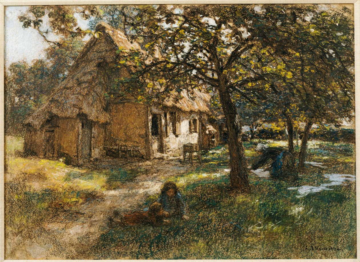 Chata, Normandia, 1900 autorstwa Leon Augustin Lhermitte