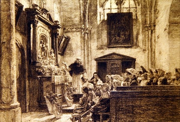 Miesiąc Maryi w Czarterze: maj autorstwa Leon Augustin Lhermitte