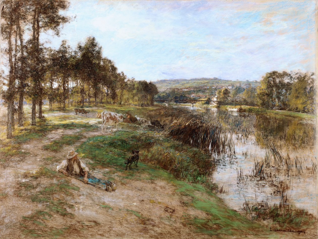 Nad brzegiem Marny, 1904 autorstwa Leon Augustin Lhermitte