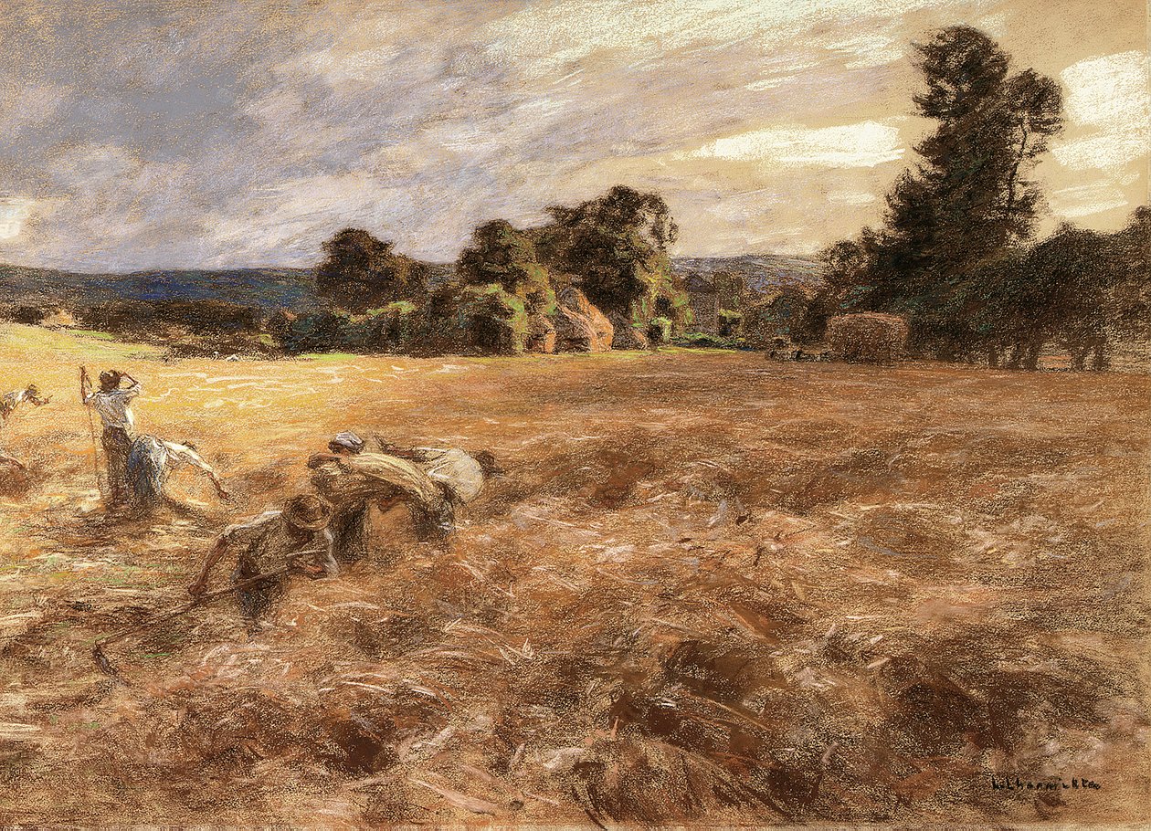Burza podczas żniw, 1906 autorstwa Leon Augustin Lhermitte