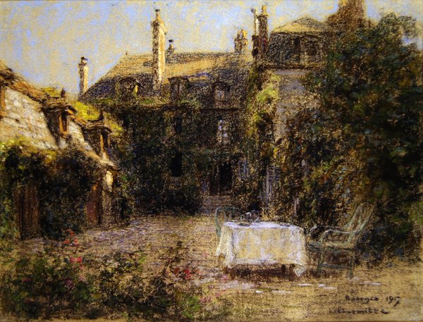 Ogród artysty w Bourges (pastel) autorstwa Leon Augustin Lhermitte