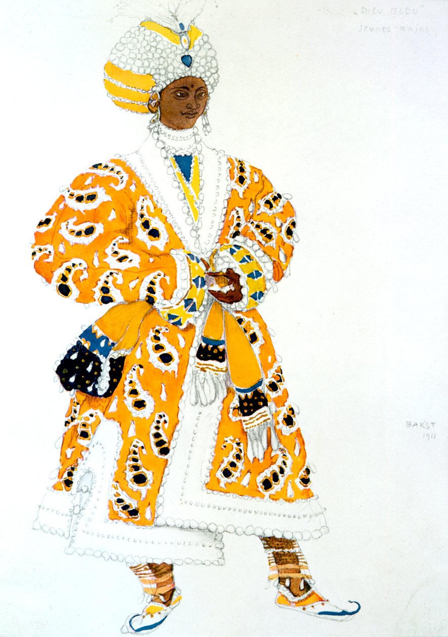 Młody radża, kostiumy baletowe, 1911 autorstwa Leon Bakst