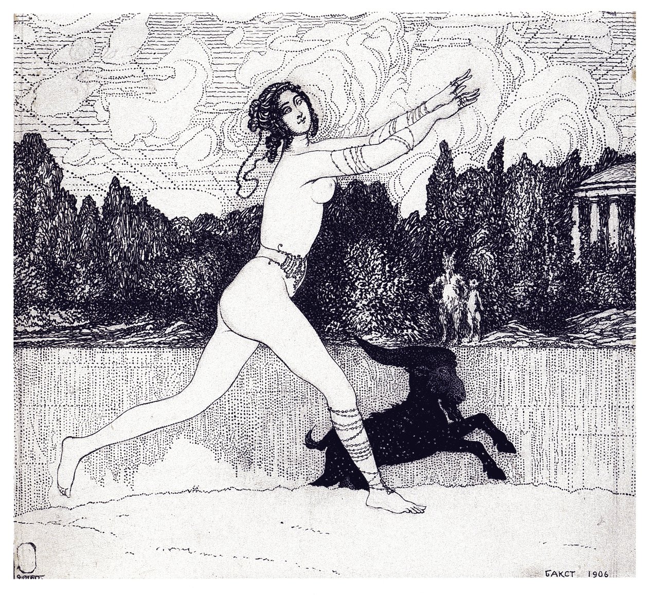Podpora t Vision Magajine Zo i obraz 1906. 4, 1906 autorstwa Leon Bakst