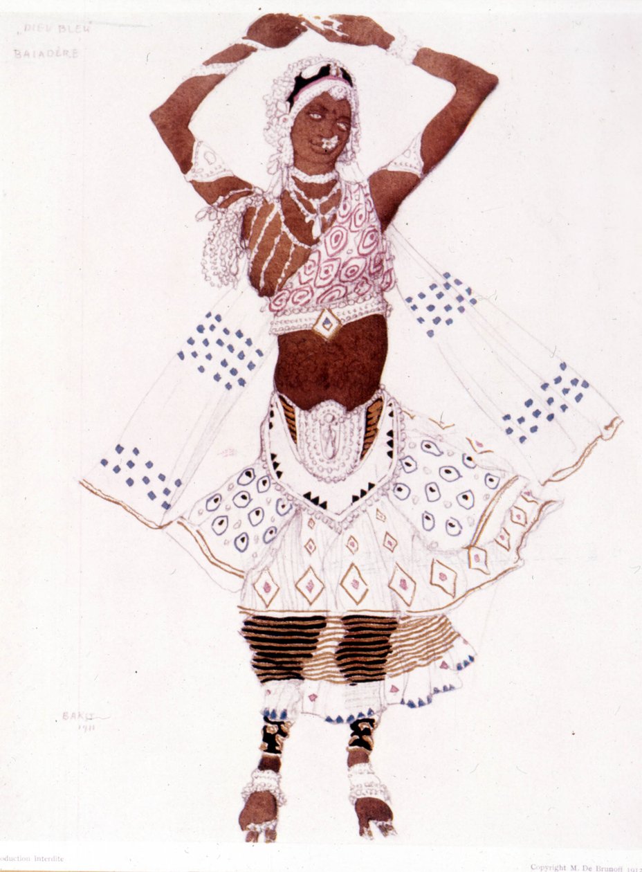 Kostium Bayadre stworzony przez Léona Baksta dla „Błękitnego Boga” Reynaldo Hahna (1875 - 1947) autorstwa Leon Bakst