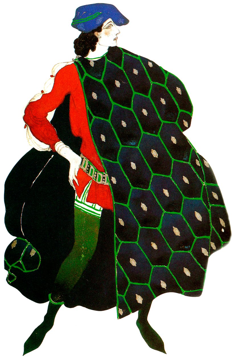 Projekt kostiumu do baletu Gabriele dAnnunzios Męczeństwo św. Sebastiana, c1911 autorstwa Leon Bakst