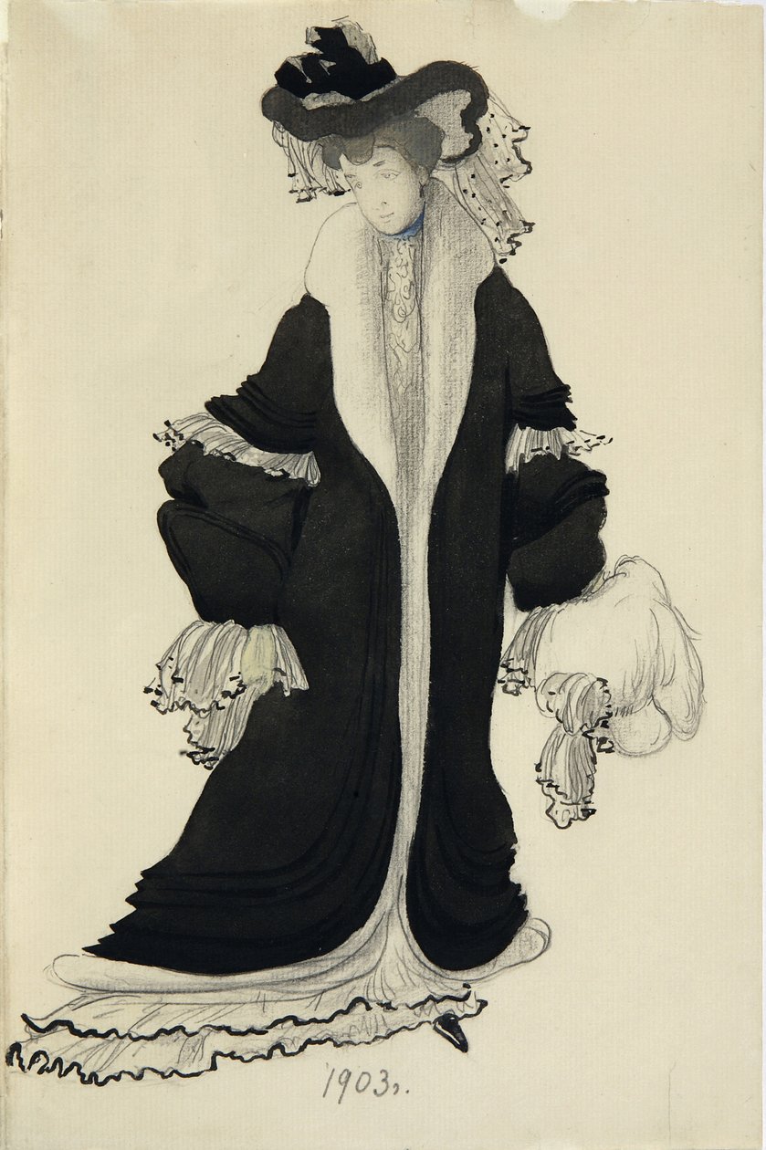 Projekt kostiumu dla pani L. Bakst, 1903 autorstwa Leon Bakst
