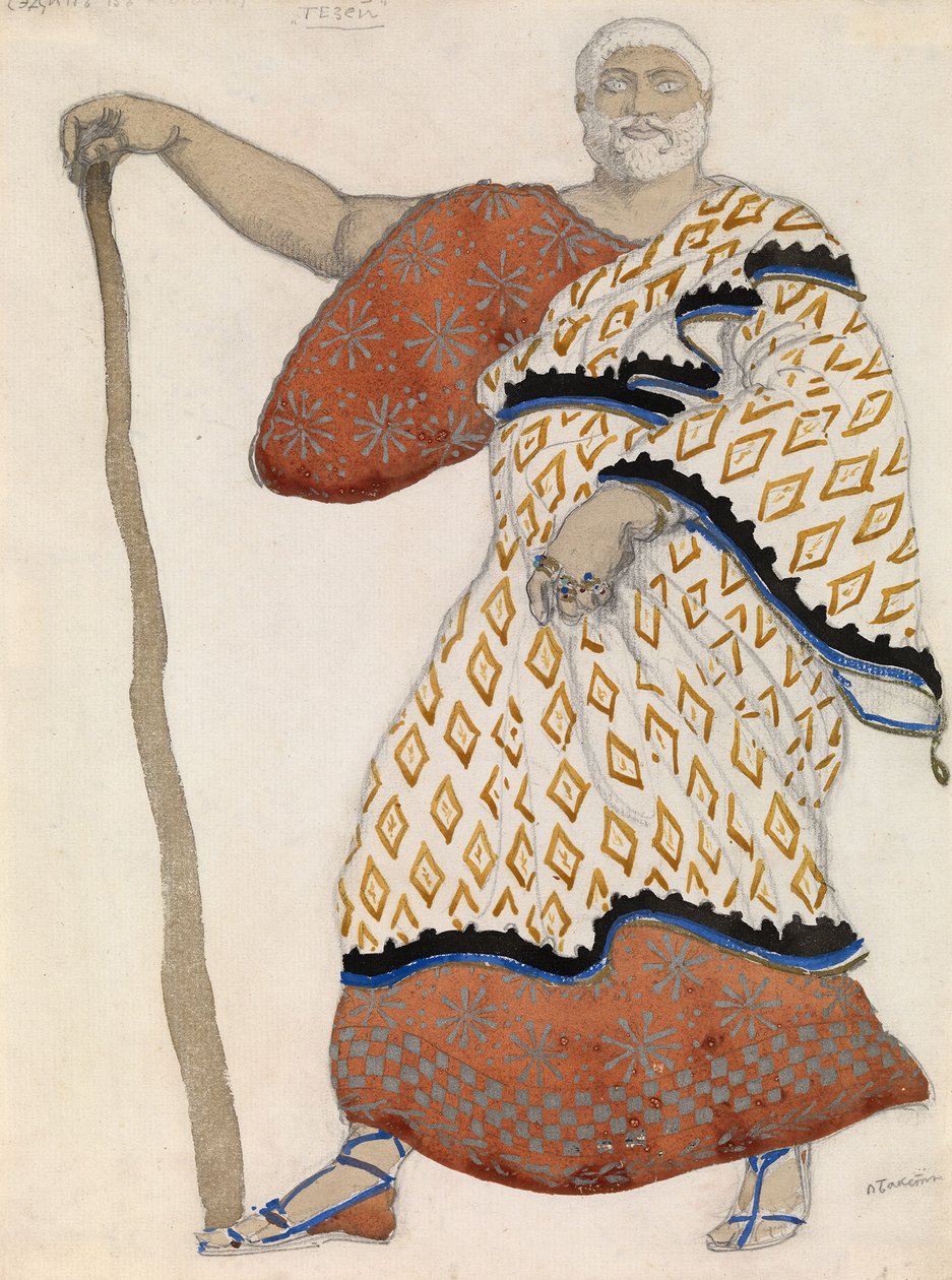 Projekt kostiumu do dramatu Edyp w Colonus autorstwa Sofoklesa, 1904 autorstwa Leon Bakst