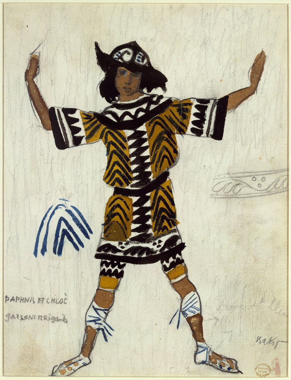 Projekt kostiumu do baletu Daphnis et Chloé autorstwa M. Ravela, 1912 autorstwa Leon Bakst