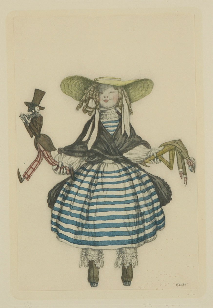 Projekt kostiumu do baletu The Fairy Doll J. Bayera, 1903 autorstwa Leon Bakst