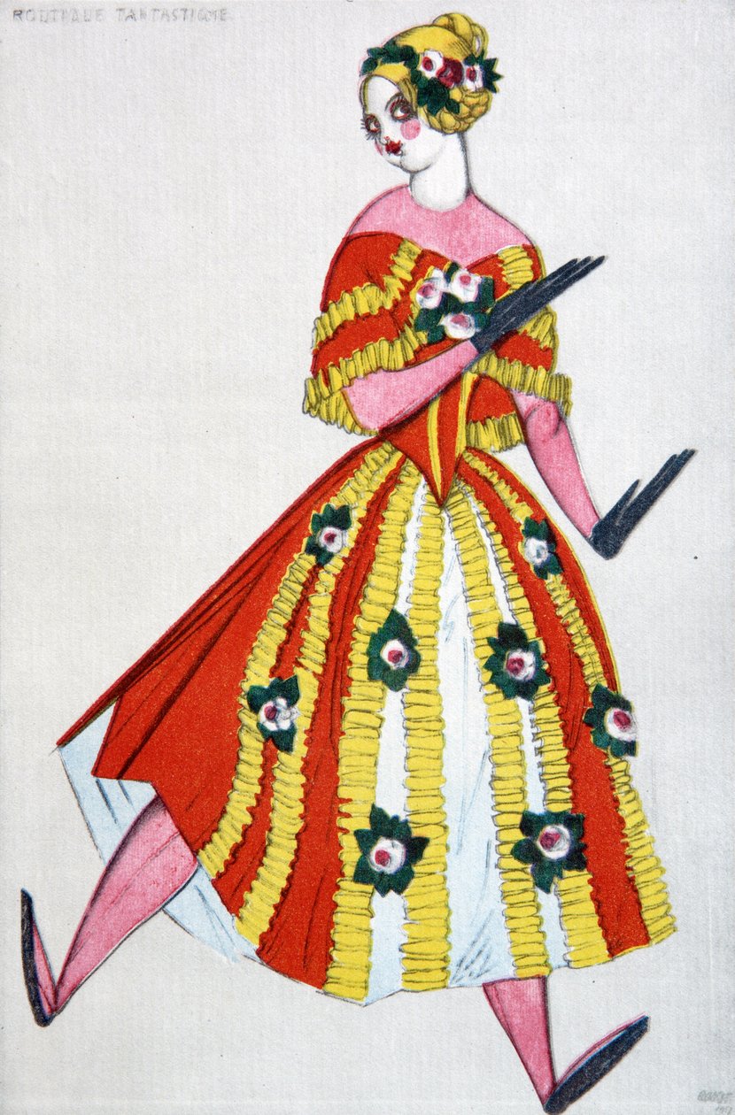 Projekt kostiumu do baletu The Magic Toy Shop G. Rossiniego, 1919 autorstwa Leon Bakst