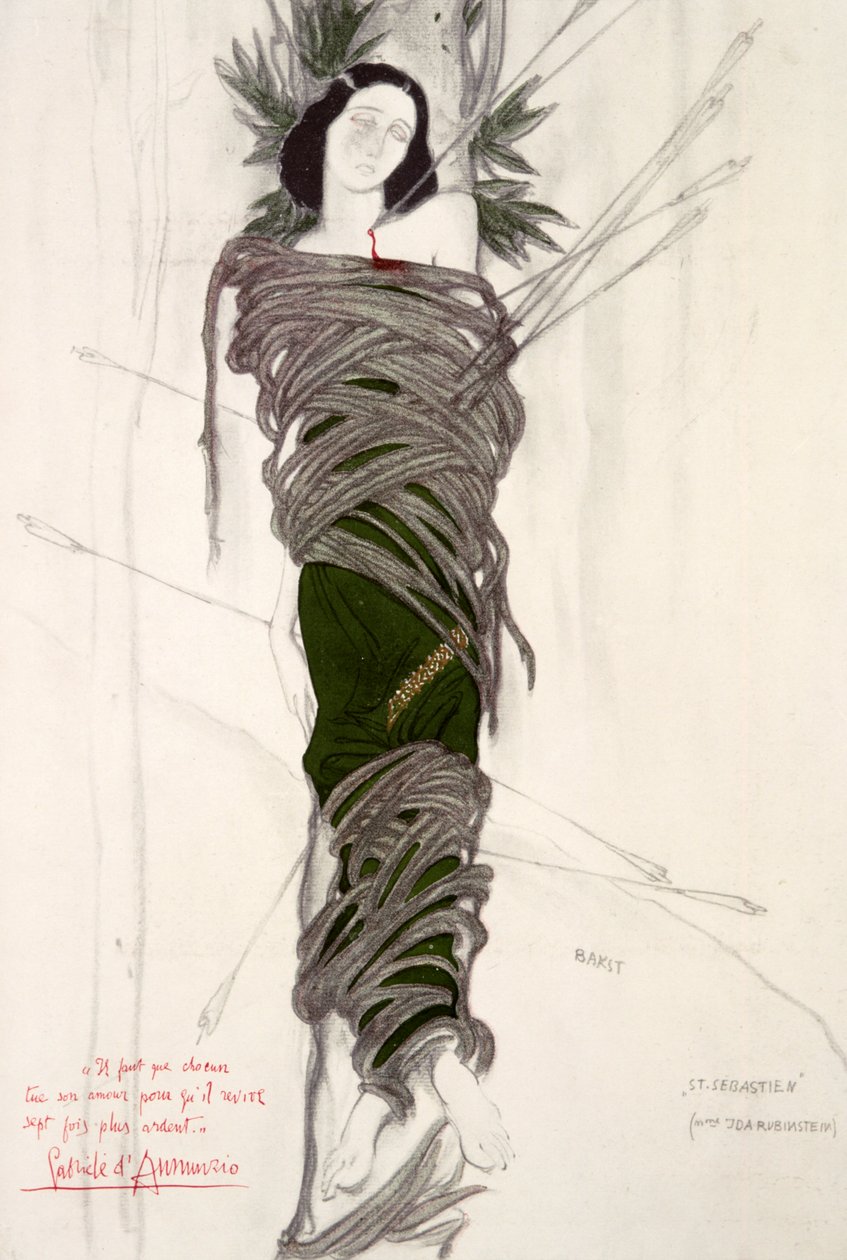 Projekt kostiumu dla baletnicy Idy Rubinstein, 1911 autorstwa Leon Bakst
