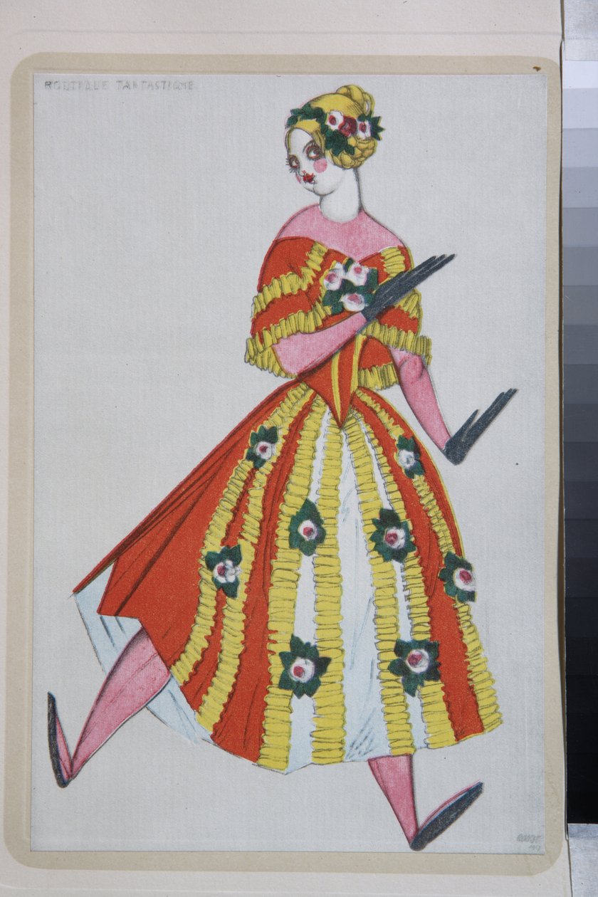 Kostium do baletu „La Boutique Fantasque” w reżyserii Gioachino Rossiniego autorstwa Leon Bakst