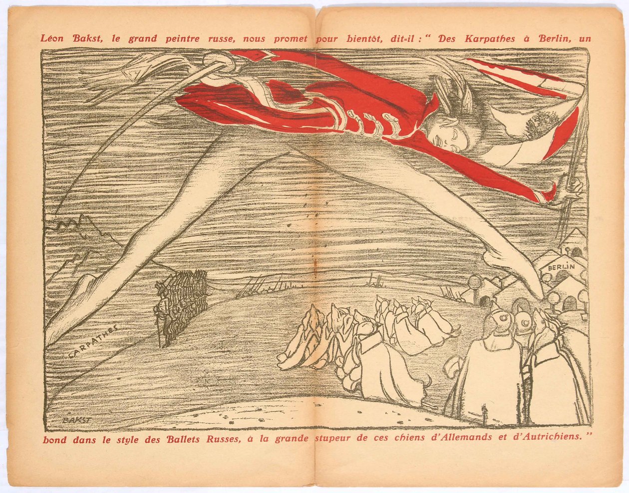 Z Karpat do Berlina skok w stylu baletów rosyjskich..., ok. 1930. 1915. autorstwa Leon Bakst