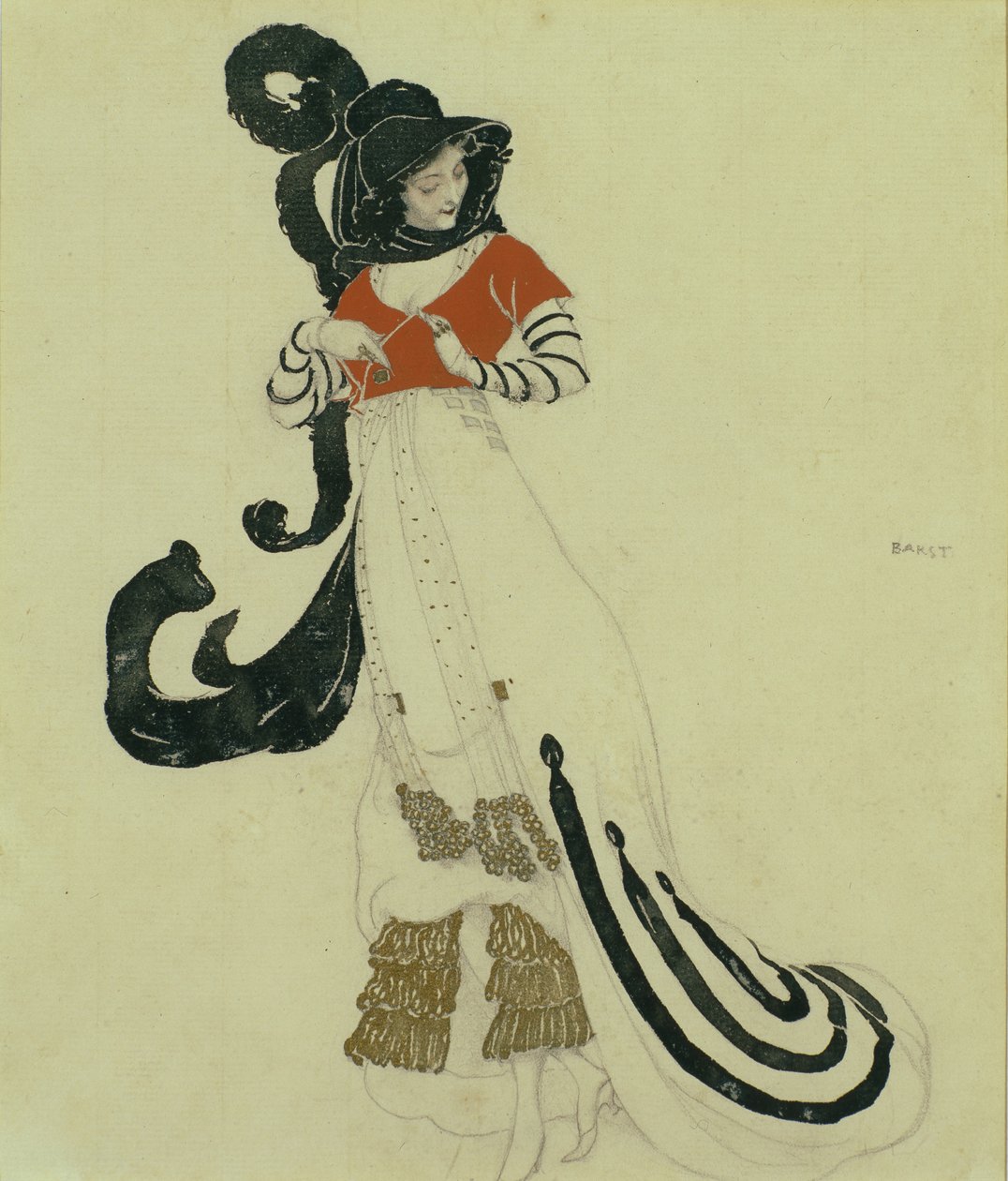 Projektowanie kostiumów na bal przebierańców, ok. 1930 r. 1914 autorstwa Leon Bakst