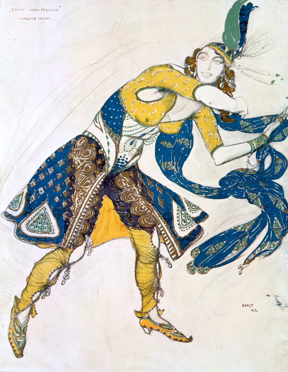 Taniec indyjski Markiza Casati, 1912 autorstwa Leon Bakst