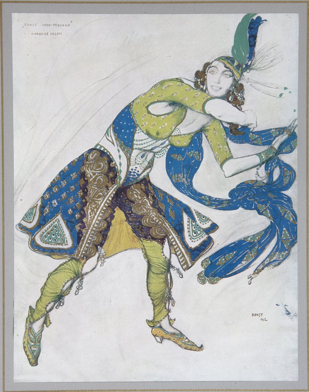 Taniec indyjski Markiza Casati, 1912 autorstwa Leon Bakst