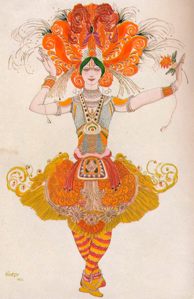 Ognisty ptak, 1922, 1923 autorstwa Leon Bakst