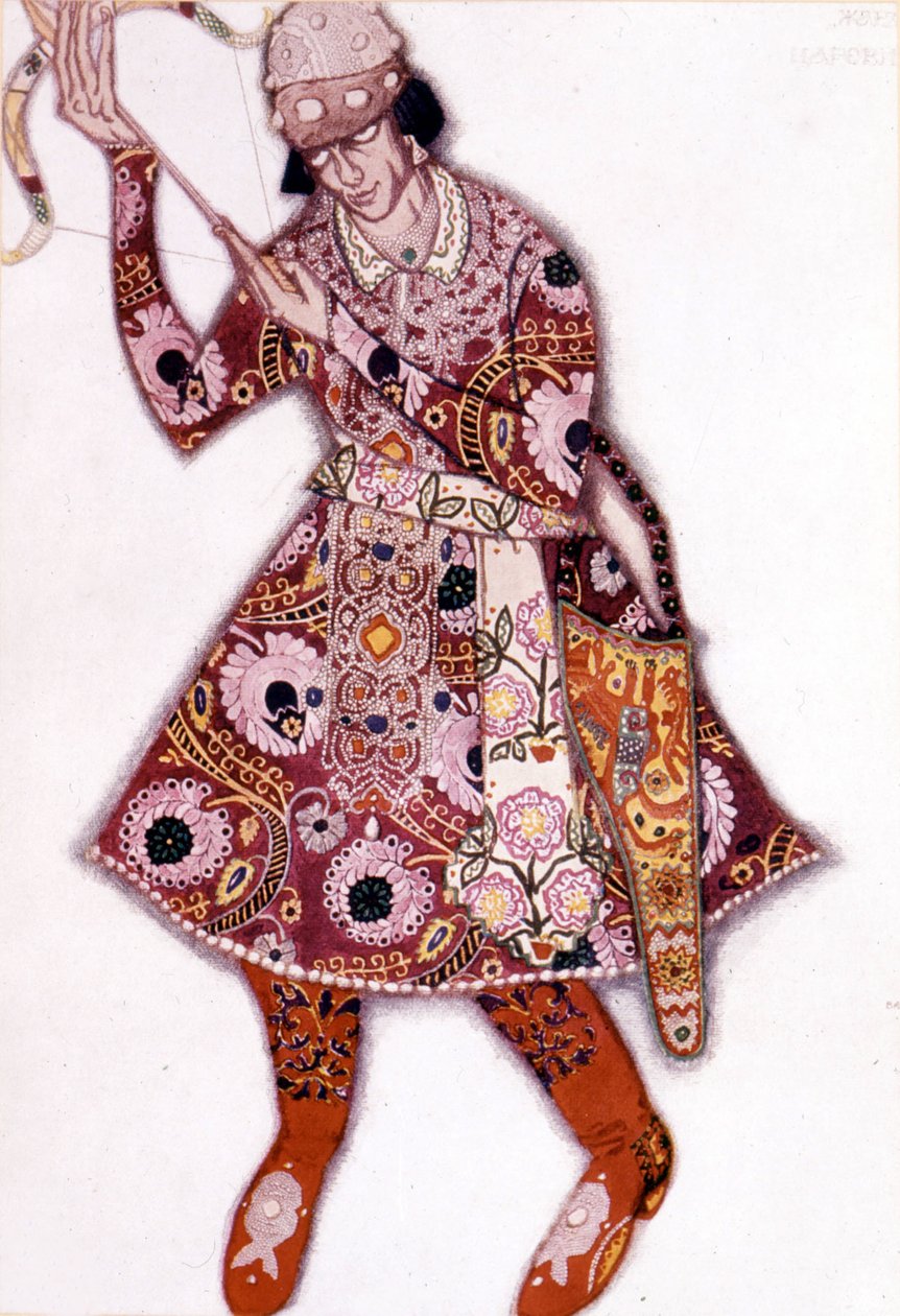 Kostium Léona Baksta do „Ognistego ptaka” Strawińskiego w Operze Paryskiej, czerwiec 1910 autorstwa Leon Bakst