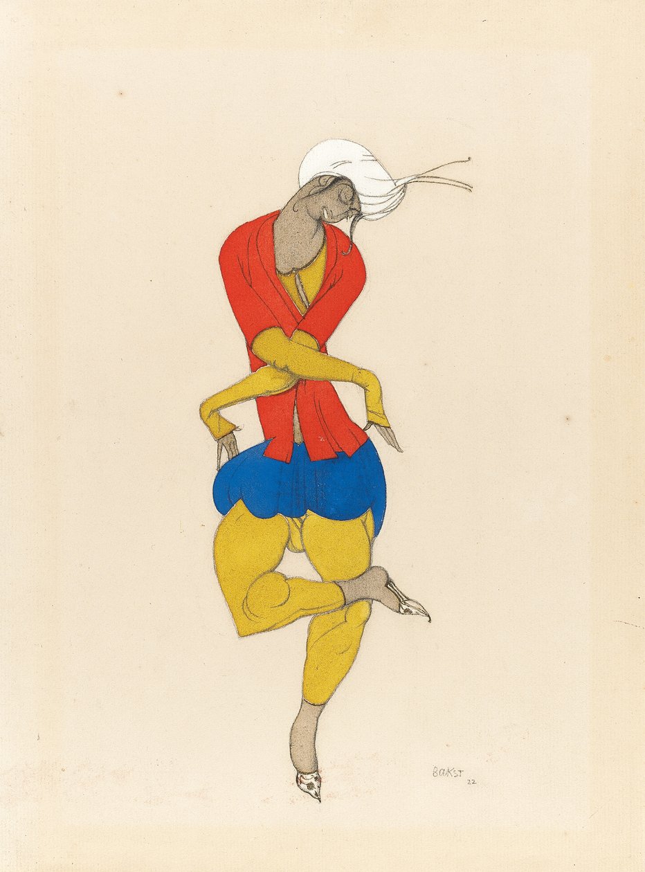 Maria Kuzniecowa, projekt kostiumów do „L”Adoracji”, 1922 autorstwa Leon Bakst