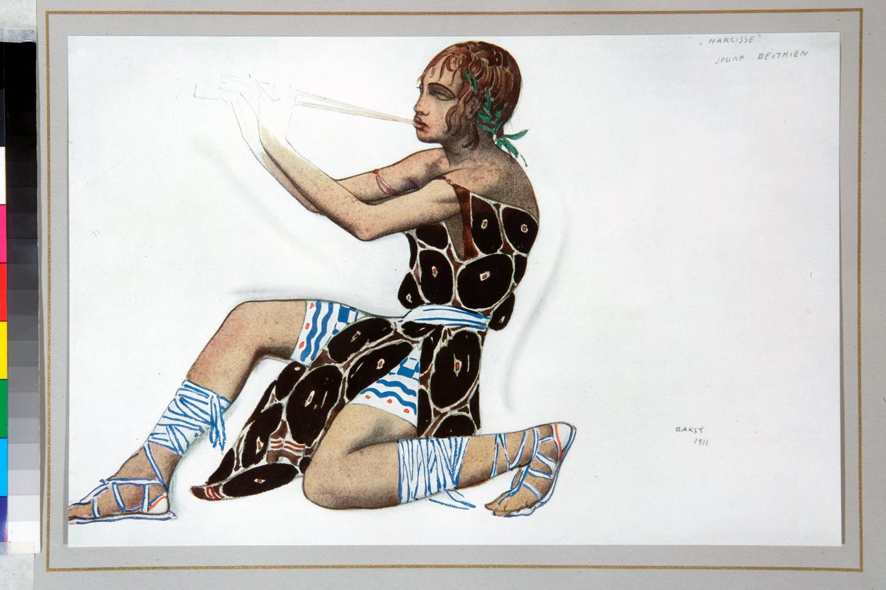 Kostium „Narcyz” zaprojektowany przez Leona Baksta (1866-1924) do baletu „Narcyz” Nicolasa Czerepnina (1873-1945) autorstwa Leon Bakst