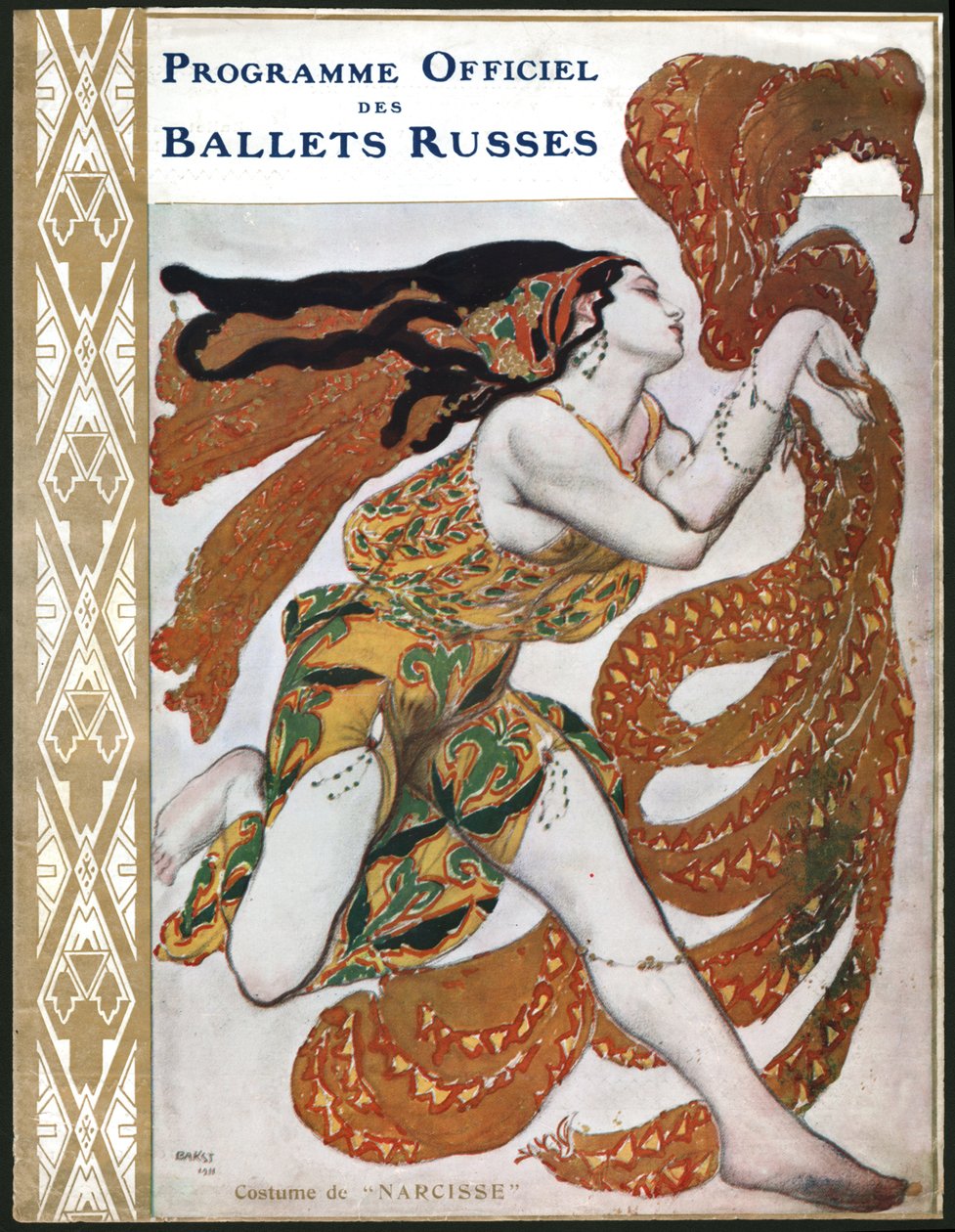Narcyz przez Les Ballets Russes. (Ilustracja autorstwa Leon Bakst