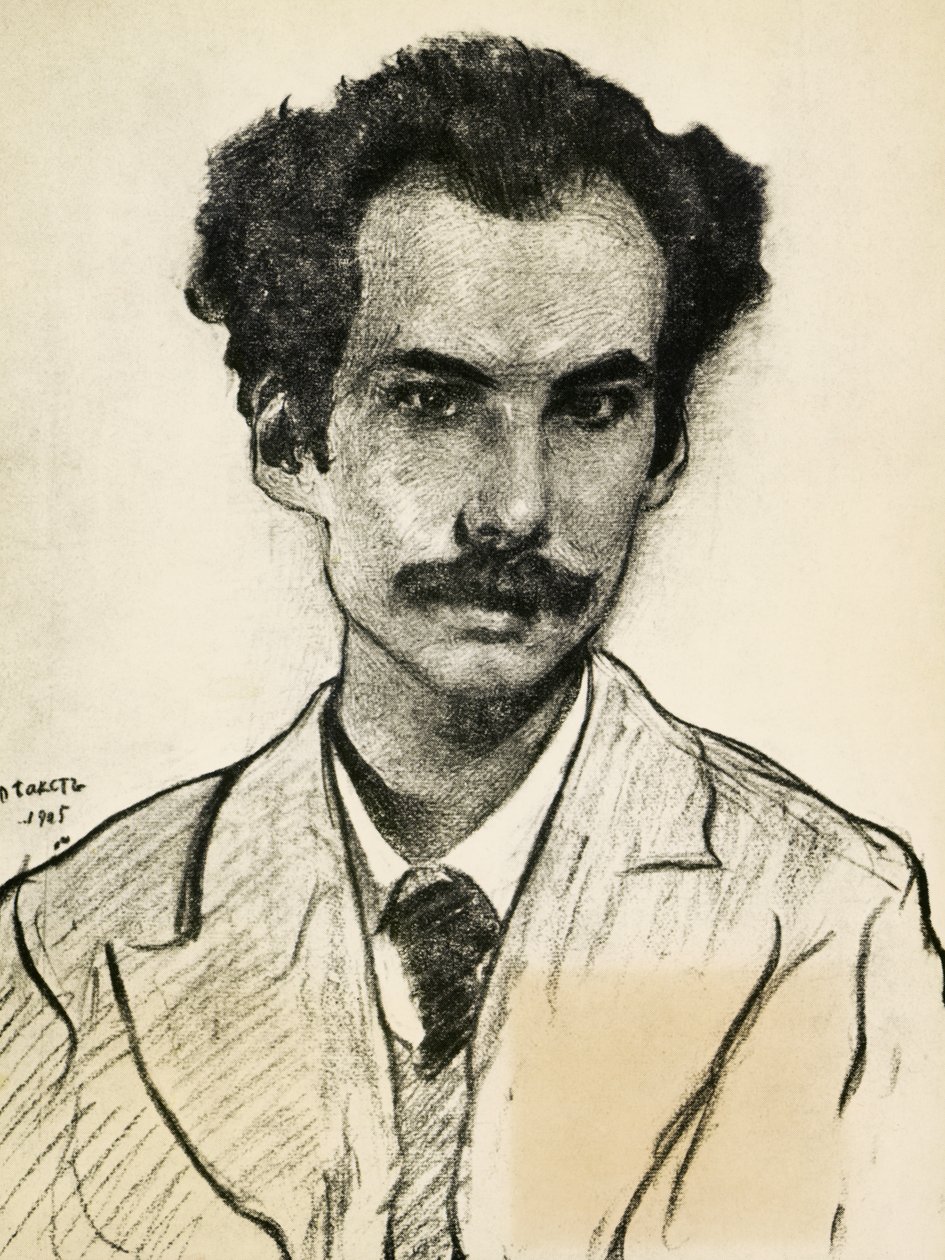 Portret Borysa Nikołajewicza Bugajewa autorstwa Leon Bakst