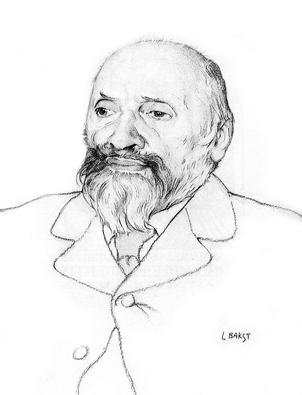 Portret rosyjskiej kompozytorki Mily Balakirev, 1907. autorstwa Leon Bakst
