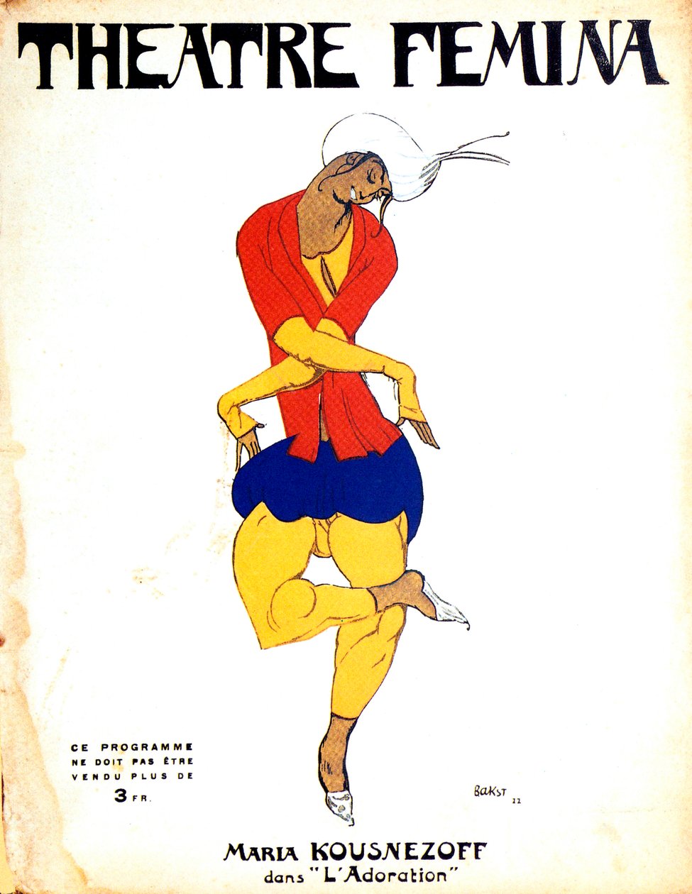 Plakat do baletu Igora Strawińskiego Święto wiosny, 1911 autorstwa Leon Bakst