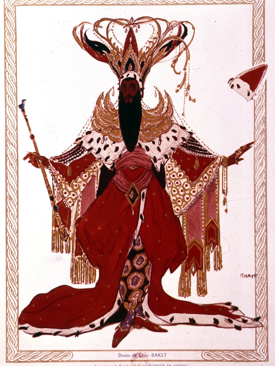 Richard Strauss „Legenda Józefa” „Opera Paryska, maj 1914. Kostium Leona Bakst autorstwa Leon Bakst