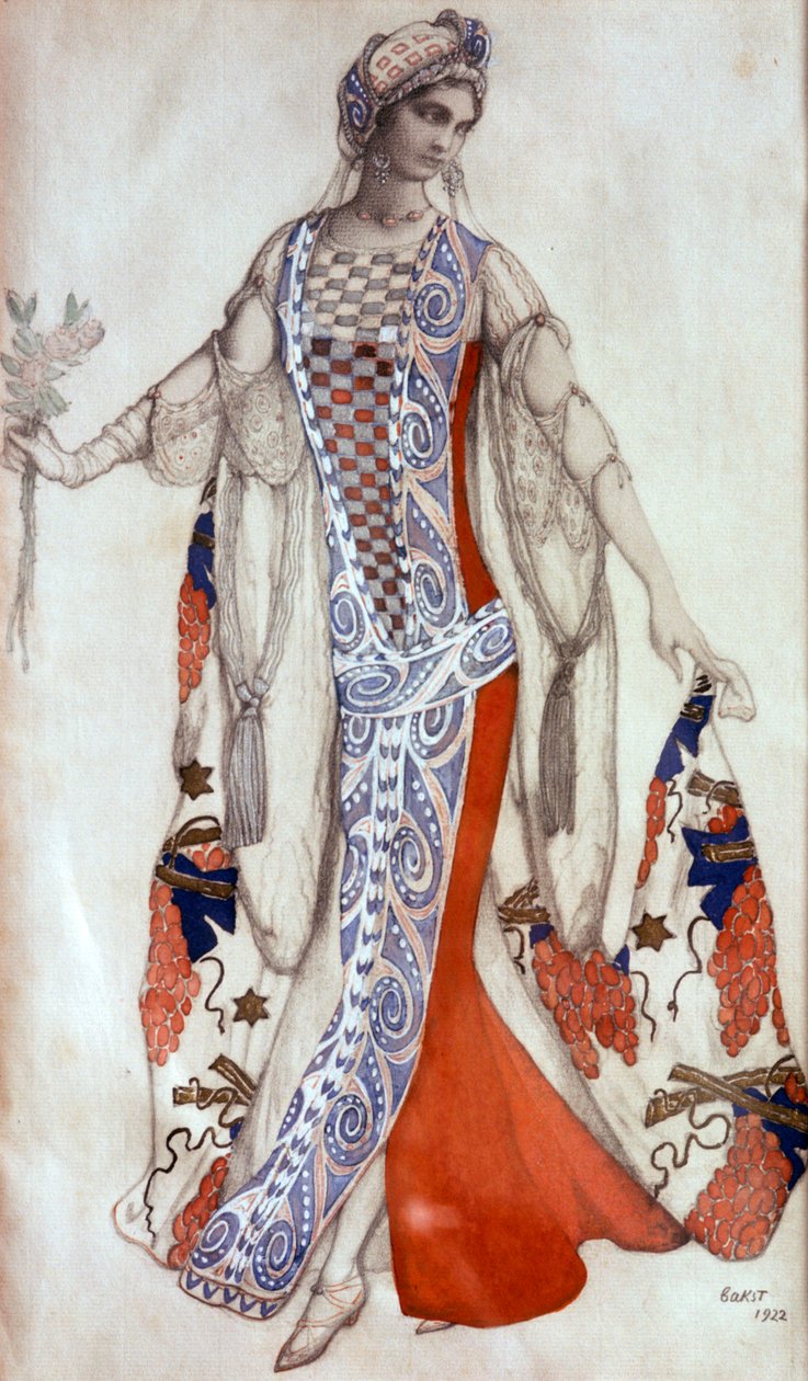 Śpiąca Królewna, kostiumy baletowe, c1913 autorstwa Leon Bakst