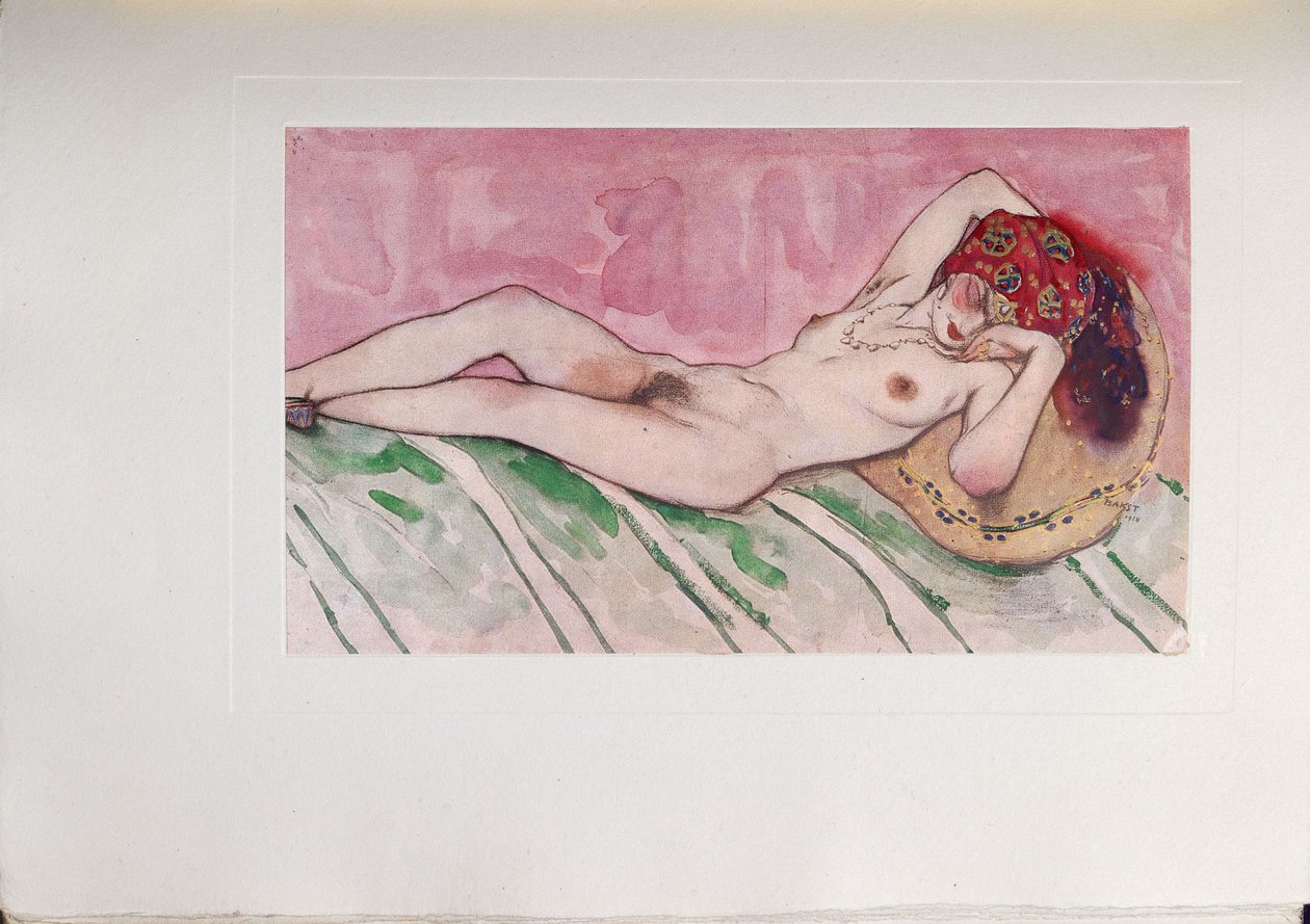 Żona śpiących sułtanów, 1916 autorstwa Leon Bakst